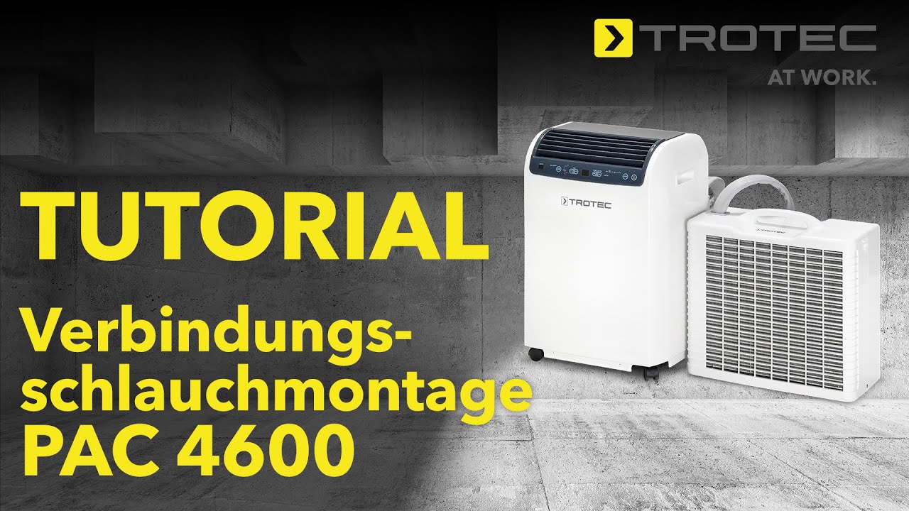 Tutorial - Montage des Verbindungsschlauchs am Klimagerät PAC 4600 von Trotec (mit Kältemittel R32)