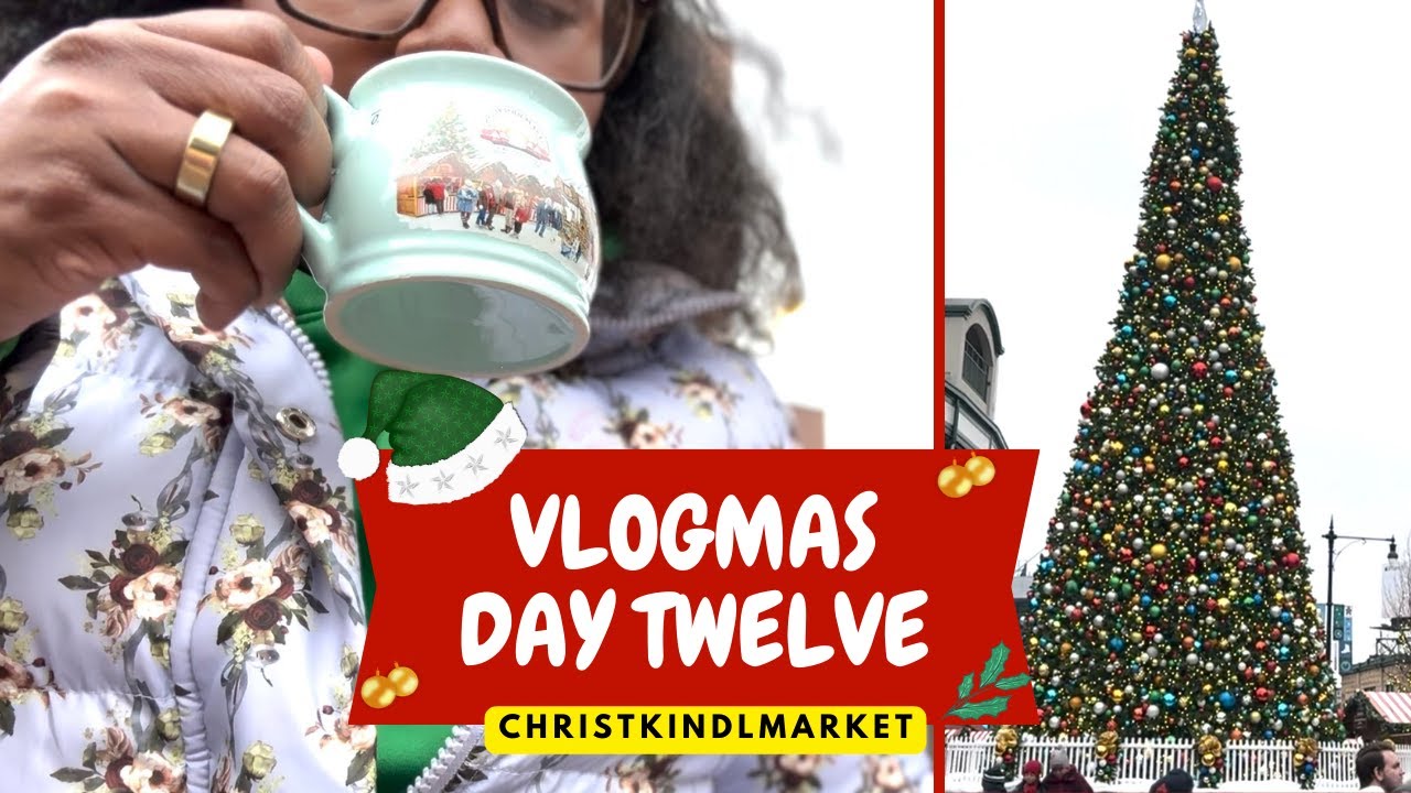 VLOGMAS DAY 12 🎄✨| Christkindlmarket 🍷| Festive Chicago Christmas market 🎅🏙️