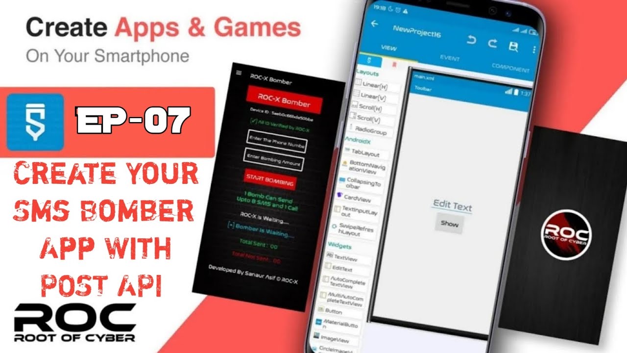 Create Your Own Sms Bomber with Post API |  Episode 07 | App Development On Android | Root Of Cyber