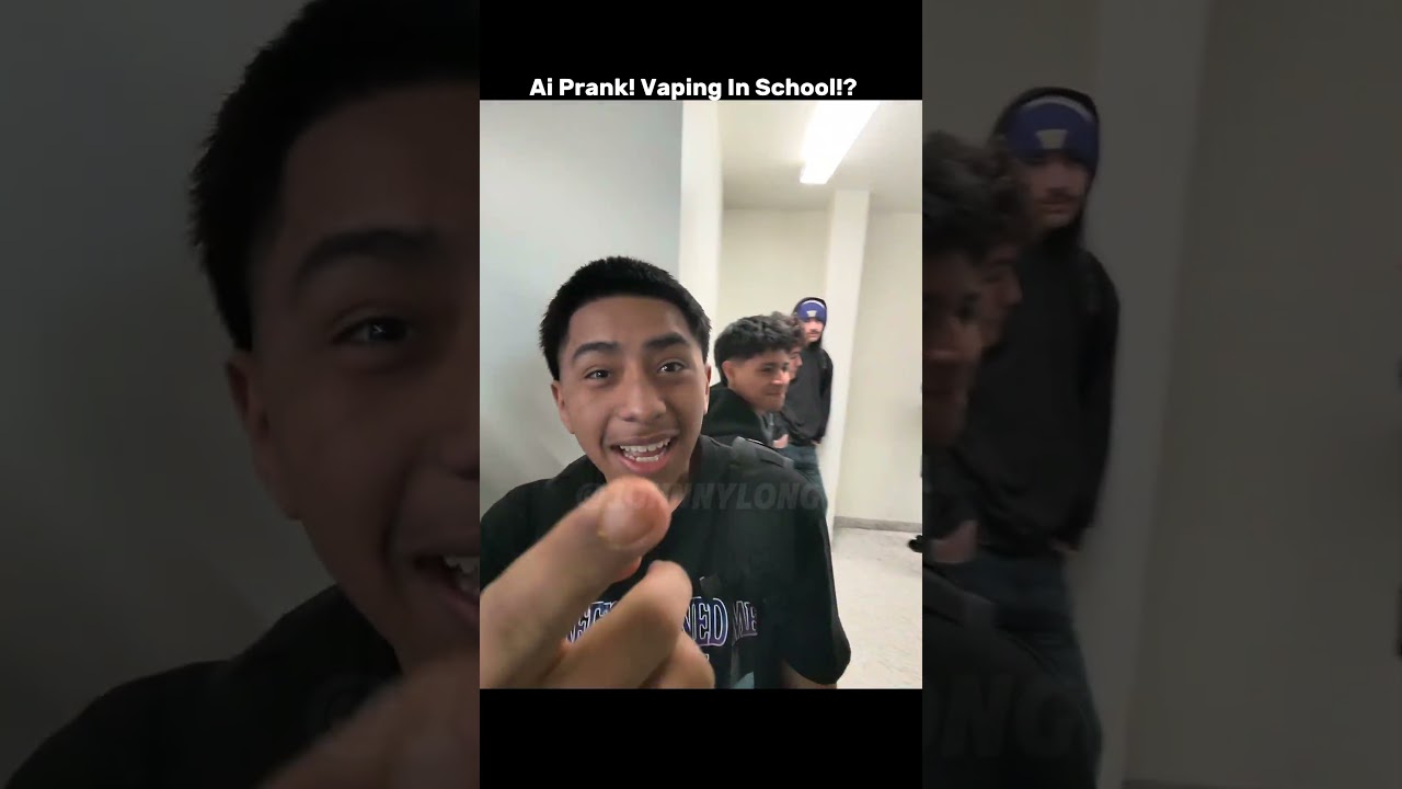 They Were Vaping😱 #pov #ai #prank #johnnylong #school
