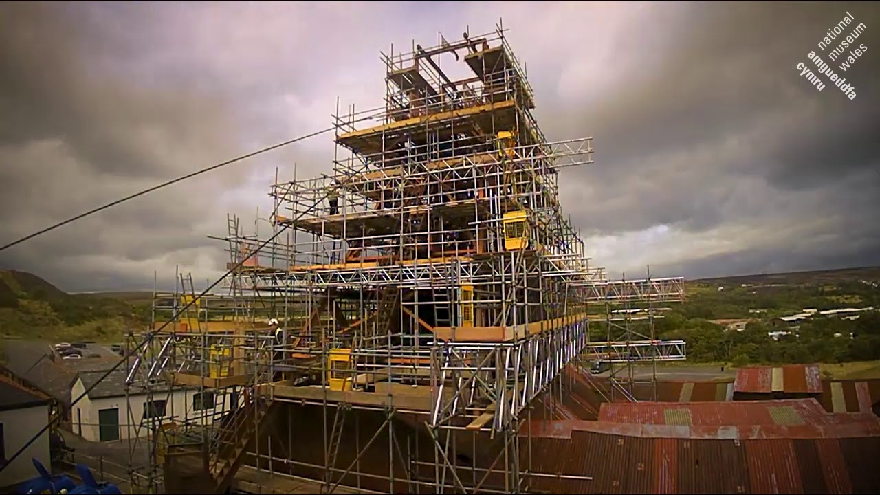 Timelapse o'r Offer Weindio yn Big Pit | Big Pit Headgear timelapse