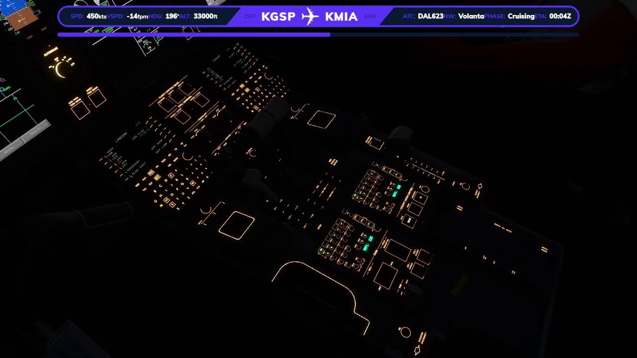 Continuing Flying - GSP to MIA - Part 1 - Leg 1