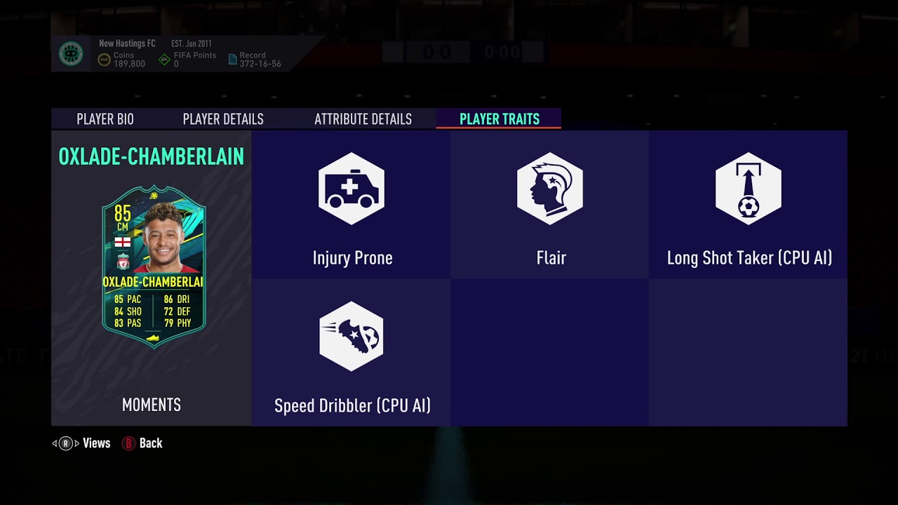 85 Oxlade-Chamberlain Moments SBC FIFA 21