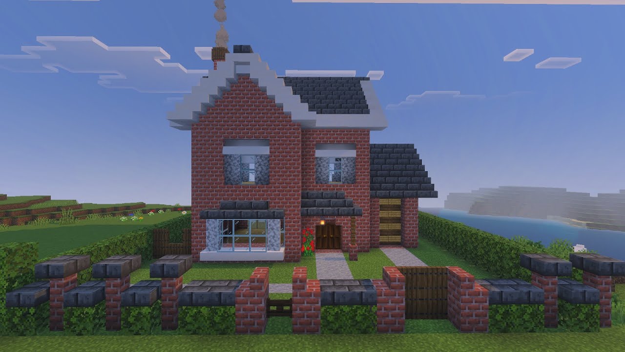I Built a viral British House in Minecraft for my villagers #minecraft #tutorial #gaming