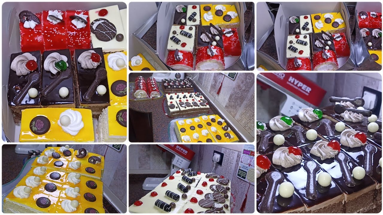 جاتو خطوبة بالدقيق العادي والاسبونج الجاهز❗١٠٠قطعة جاتو مشكل 😋 بأطعمة مختلفة فانيلا وشيكولاتة واوريو