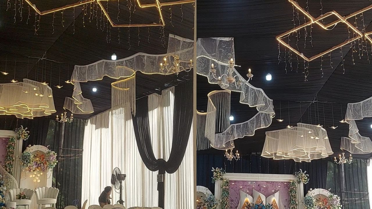 HITAM PUTIH//PEMASANGAN TENDA DEKORASI PERNIKAHAN FULL AKSESORIS