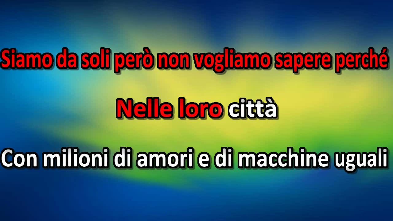 Karaoke  Siamo tutti come noi  Pooh
