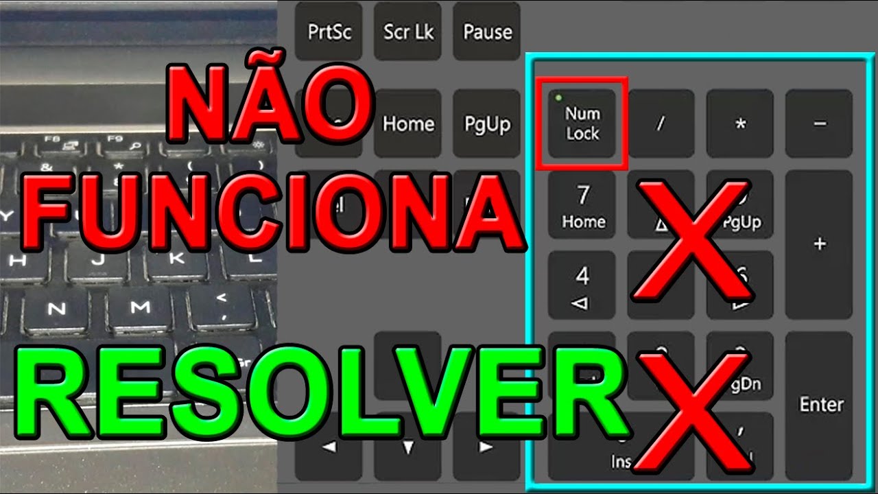 DESBLOQUEAR Teclado Numérico da Direita - Tecla NUM LOCK não funciona