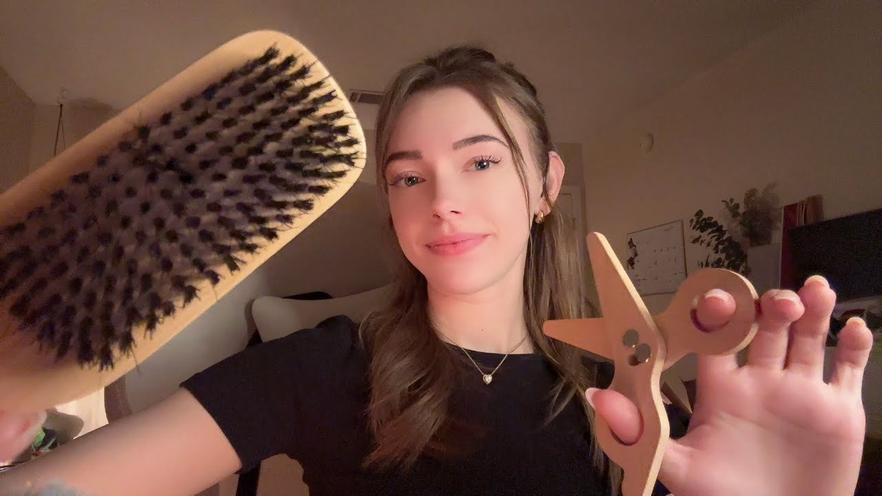 ASMR 1 hour of Wooden Personal Attention (Skincare, Makeup, Haircut)