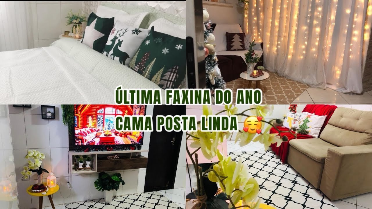 ÚLTIMA FAXINA DO ANO/DECORAÇÃO NOVO/CAMA POSTA LINDA ✨🫶🏻