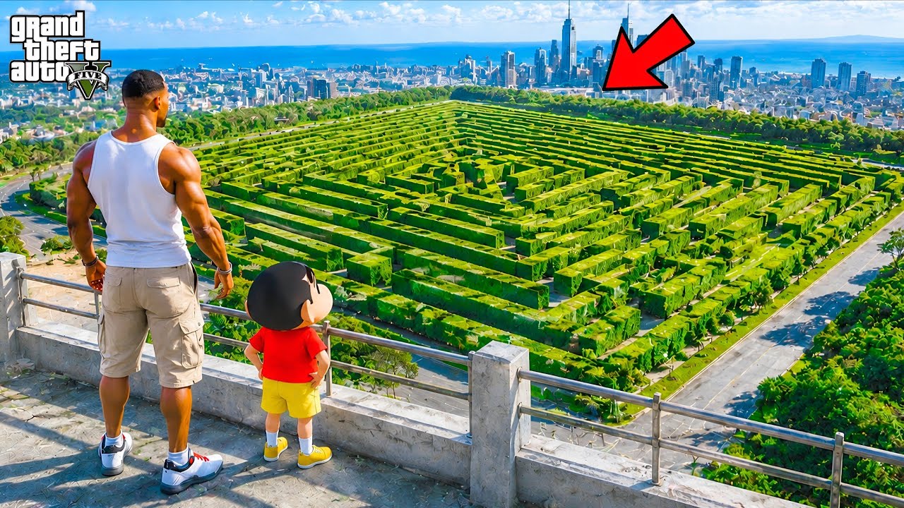 GTA 5 : Franklin & Shinchan Found A Biggest Mysterious Giant Maze!😱 | GTA 5 Bangla Gameplay