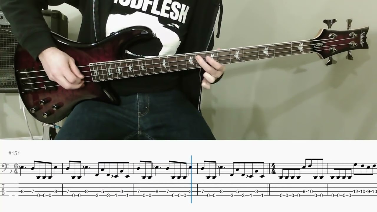 Death - Symbolic (bass cover with tab)