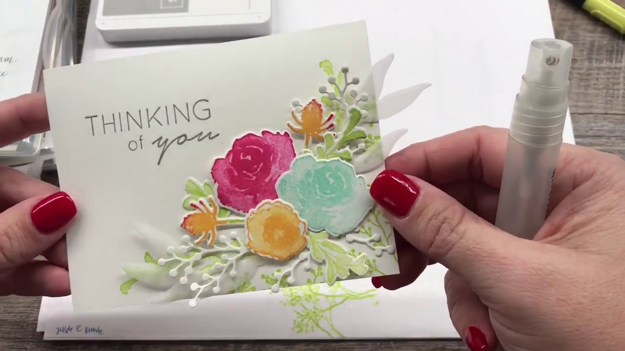 How to create a gorgeous stamped and die cut floral card
