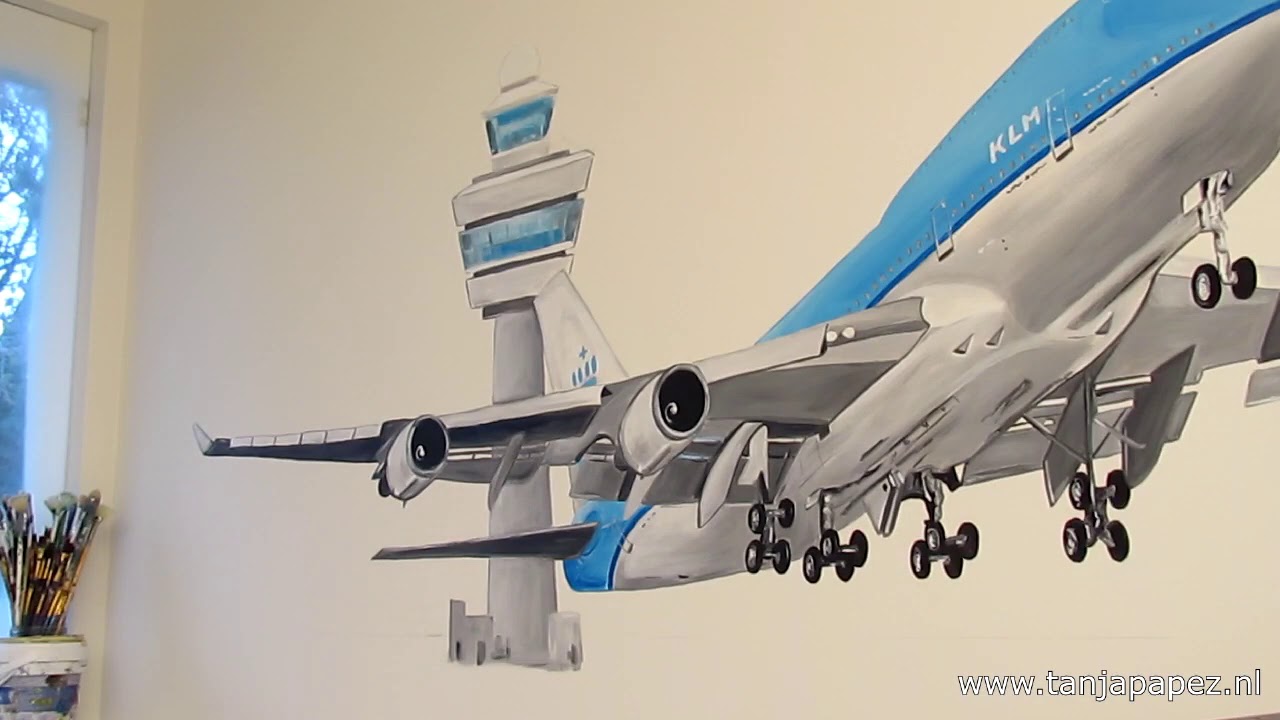 KLM kamer! - Tanja Papez Muurschilderingen