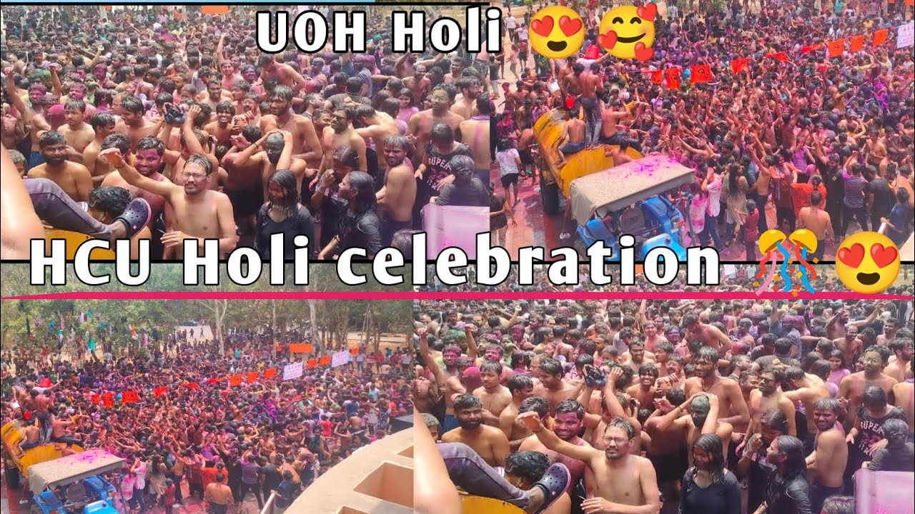 HCU Holi celebration | UOH Holi mastiyan 😍❣️🎊 University of Hyderabad Holi celebration | Holi | HCU