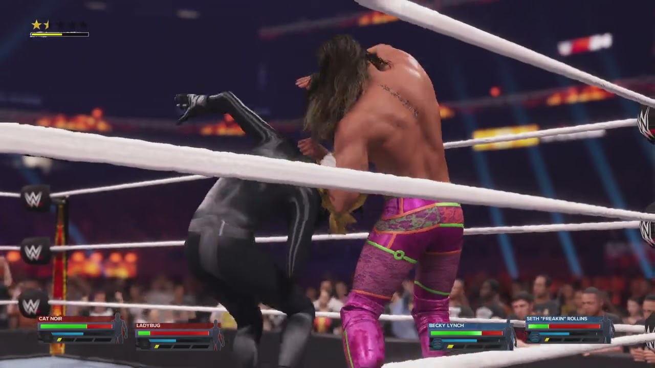 WWE 2K24 - Ladybug & Cat-Noir VS Seth Rollins & Becky lynch