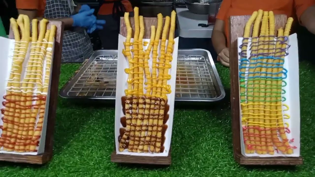 🍟LONG FRENCH FRIES🍟LONGEST🥔 POTATO FRIES FOOTLONG FRIES/ROXAS NIGHT MARKET/INTERVIEW with the OWNER