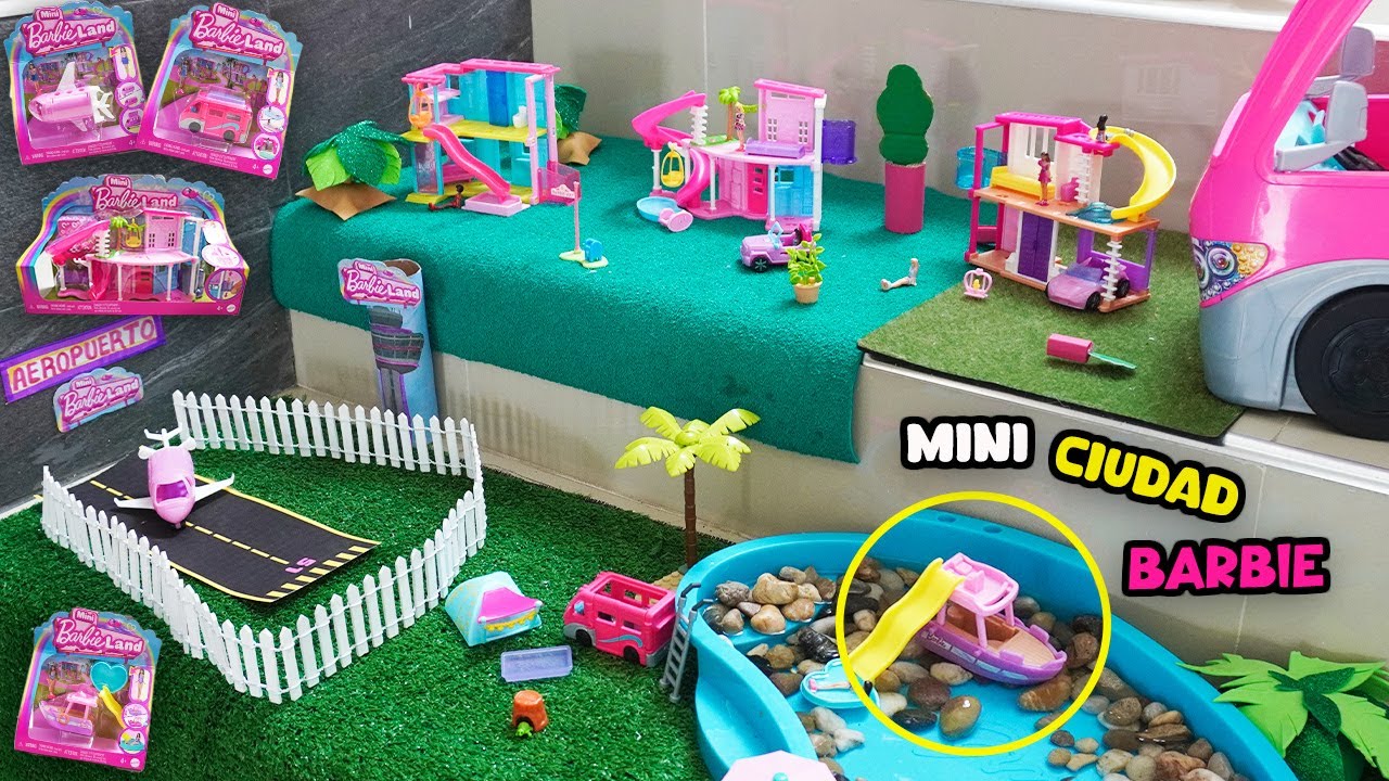 ABRO y HAGO una MINI CIUDAD de BARBIE en la ESCALERA