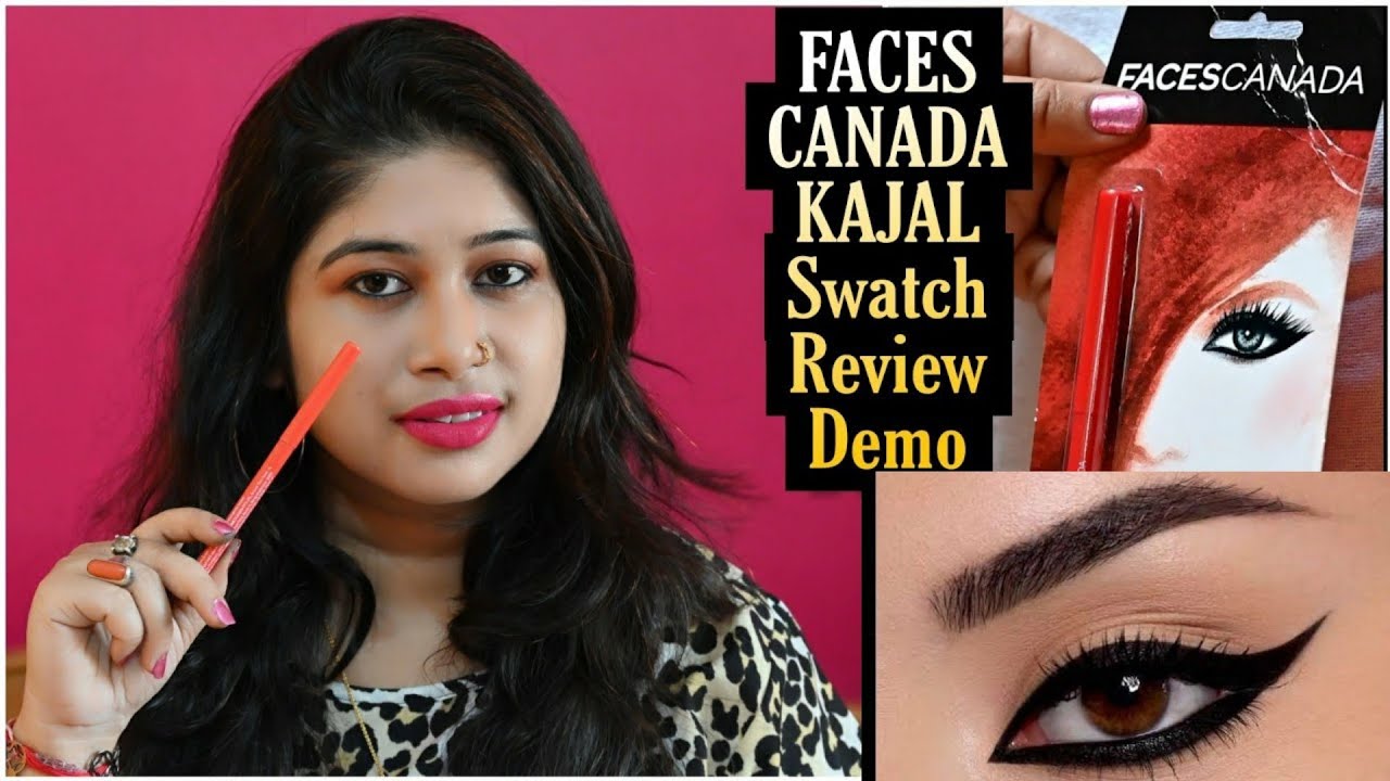Faces Canada magnet eyes kajal || swatch|| review|| demo #kajal #kohl #facescanada