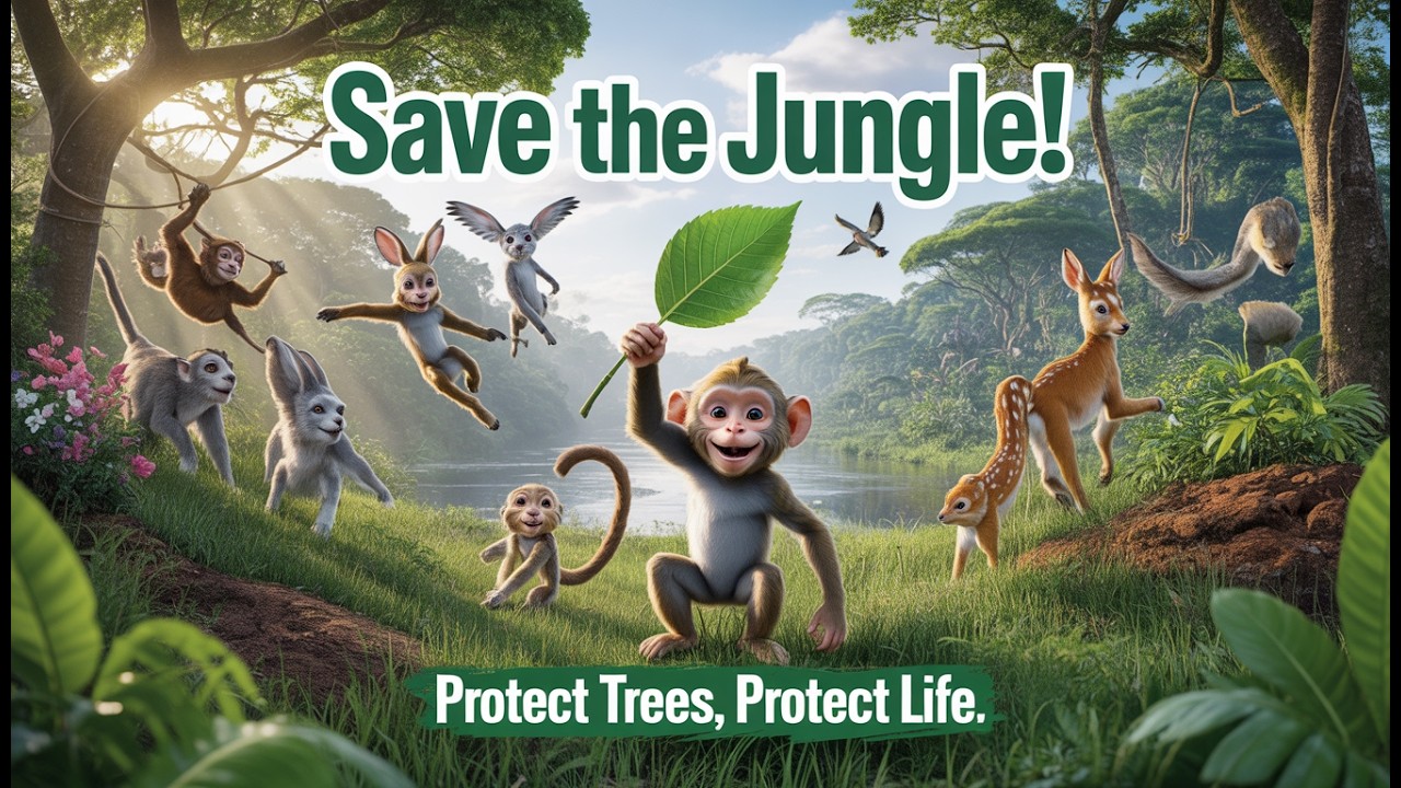 Save the Jungle 🌿 | Animals Unite to Protect Trees | Relaxing Nature Film