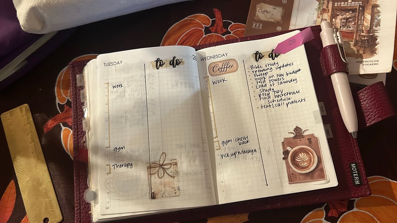 Ежедневный план вместе со мной в моих планах формата A6 от Just Scribble