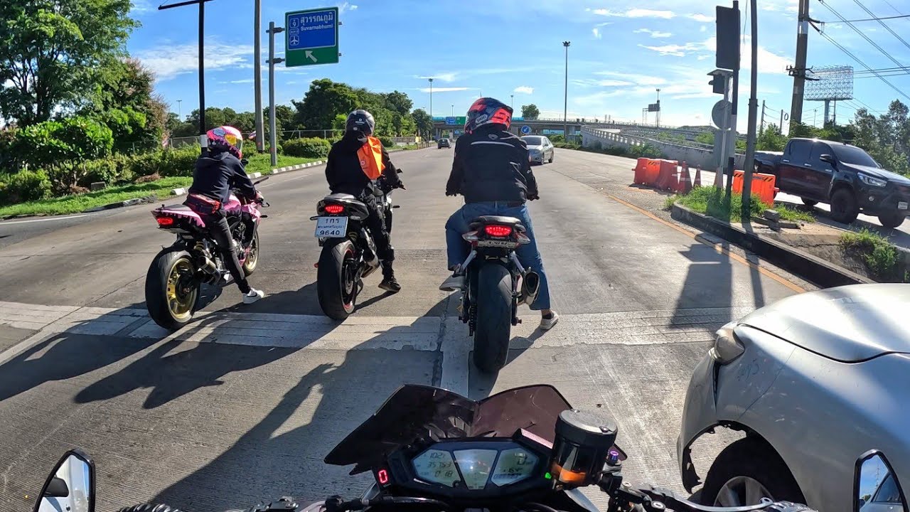 Z800ออกทริปนครนายกกับกลุ่มวัยรุ่นปวดหลัง#z800 #bikers #cbr 