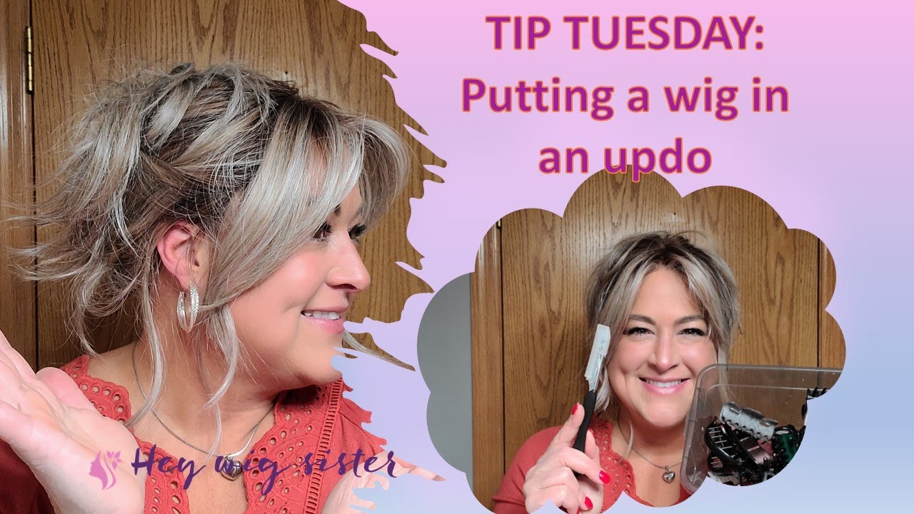 TIP TUESDAY- Get ready with me putting my wig up in an updo!  Peerless by BelleTress - GRWM