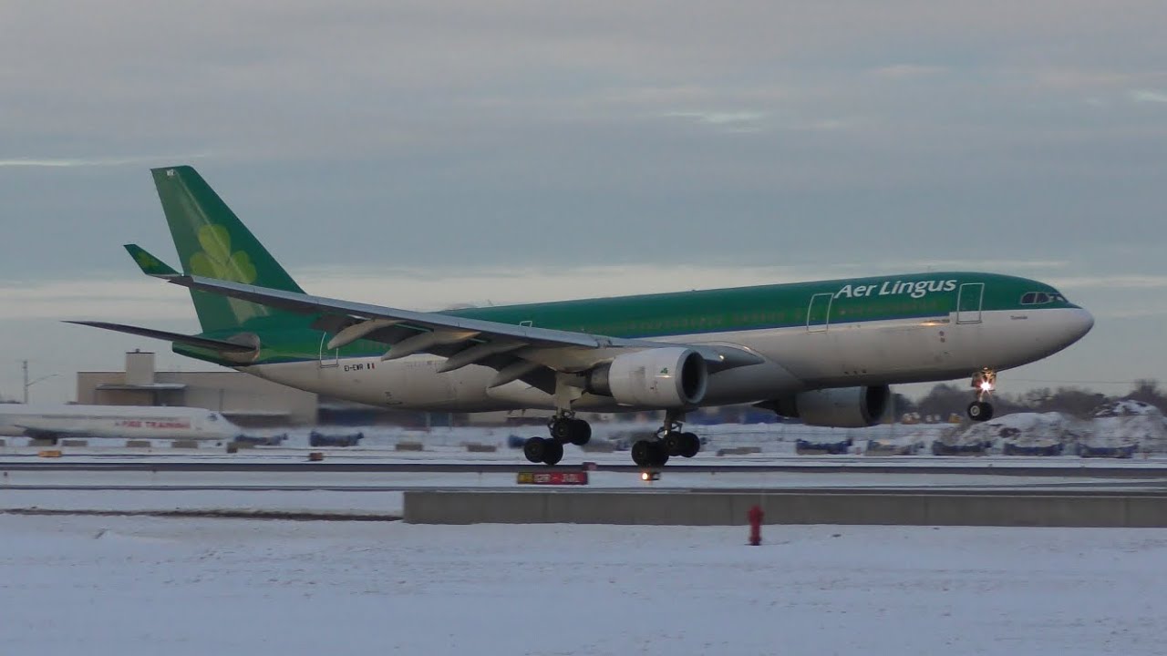 First Ever Aer Lingus A330 Landing at MSP Airport