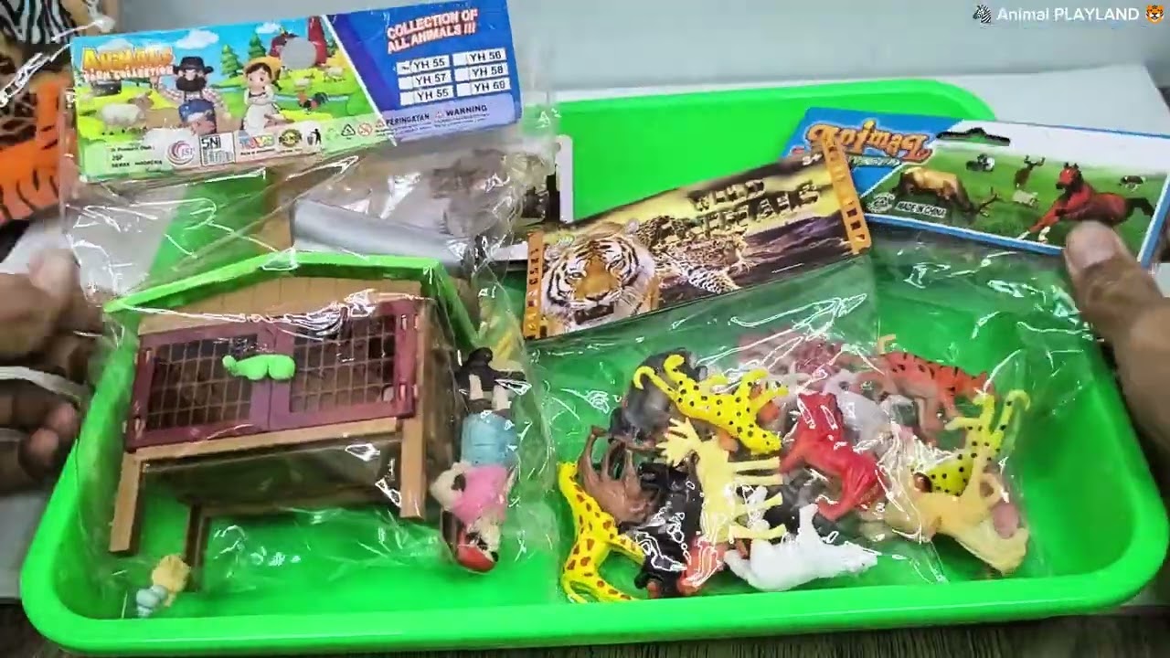Cow Elephant Giraffe Panda Tiger Rhinoceros Animal Toys, Asmr