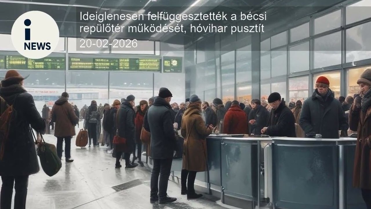 Ideiglenesen felfüggesztették a bécsi repülőtér működését, hóvihar pusztít