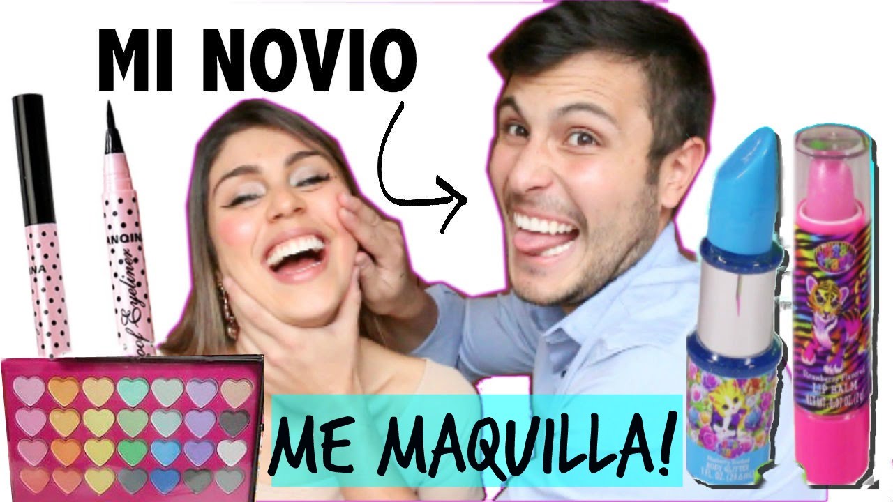 MI NOVIO ME MAQUILLA CON MAQUILLAJE DE NIÑOS! - Pautips