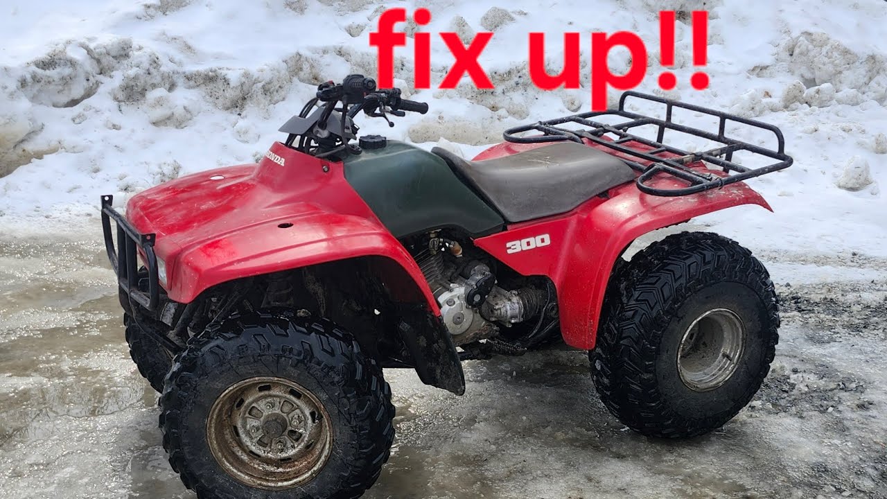 2wd honda fourtrax 300 fix!! hot wire, ignition switch, and clean