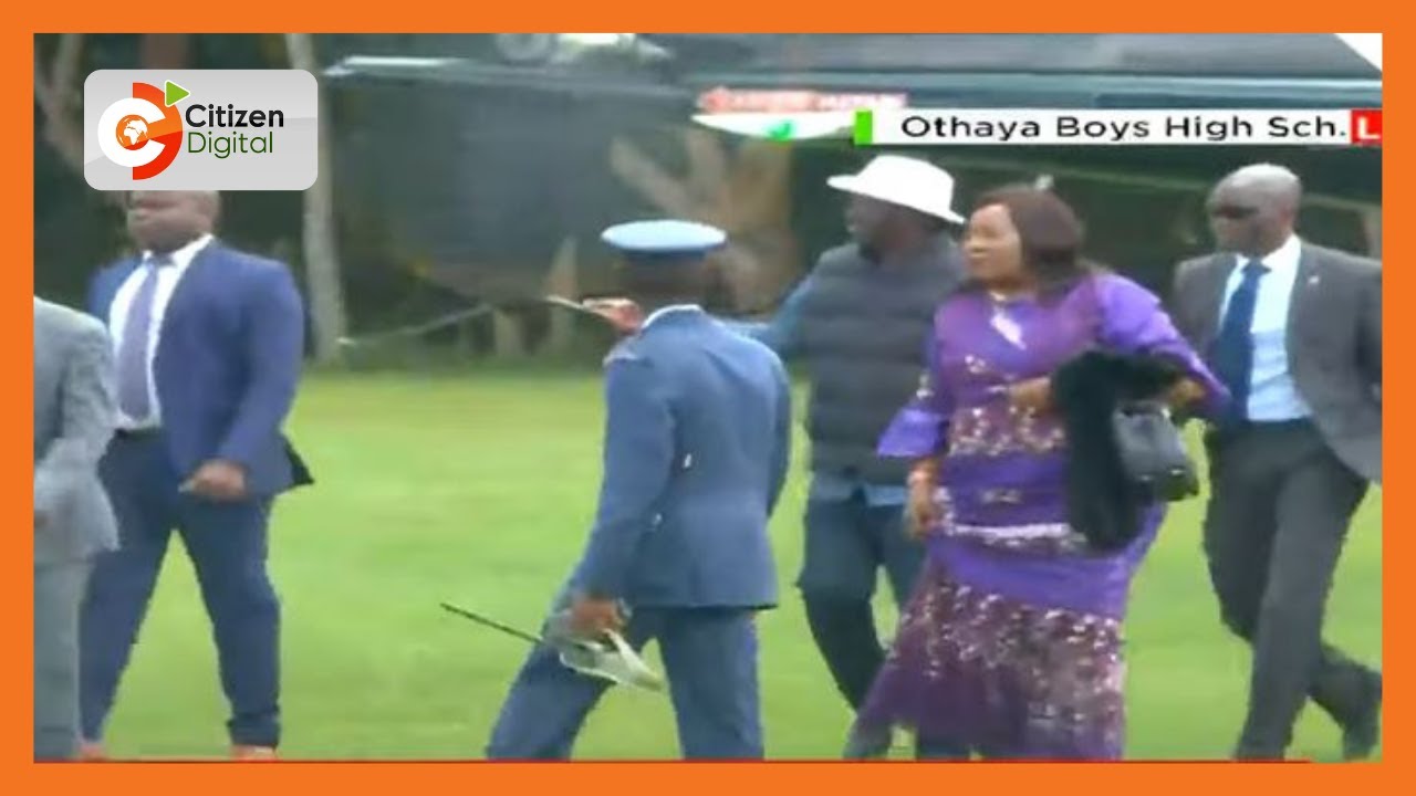 ODM leader Raila Odinga arrives in Othaya for President Kibaki’s burial