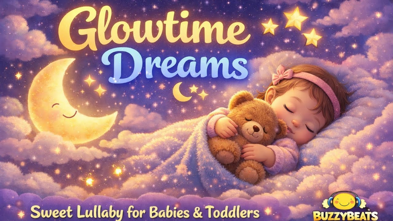 🌙✨Glowtime Lullaby | Gentle Sleep Song for Babies & Toddlers | BUZZYBEATS KIDS