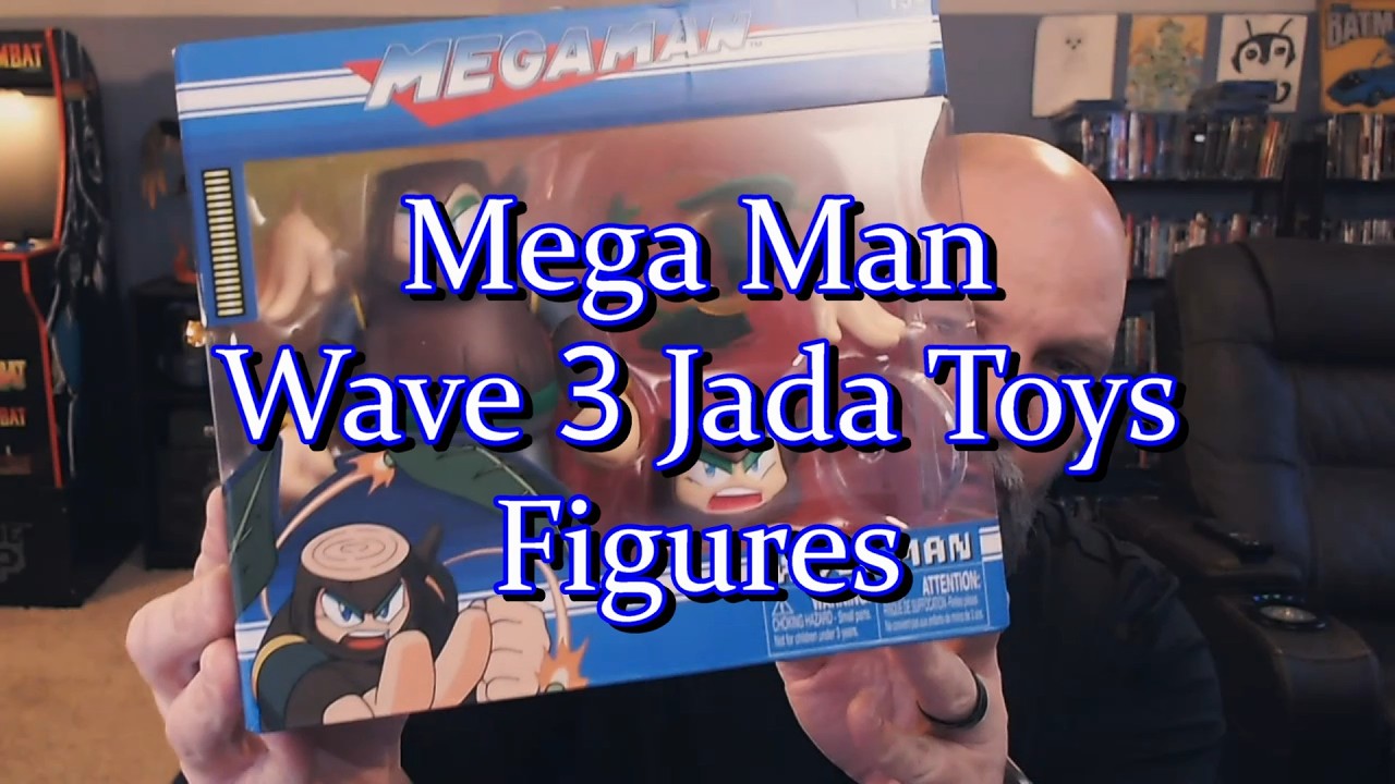 Checking out Wave 3 Mega Man Figures by Jada Toys - Wood Man, Bubble Man, and No Helmet Mega Man