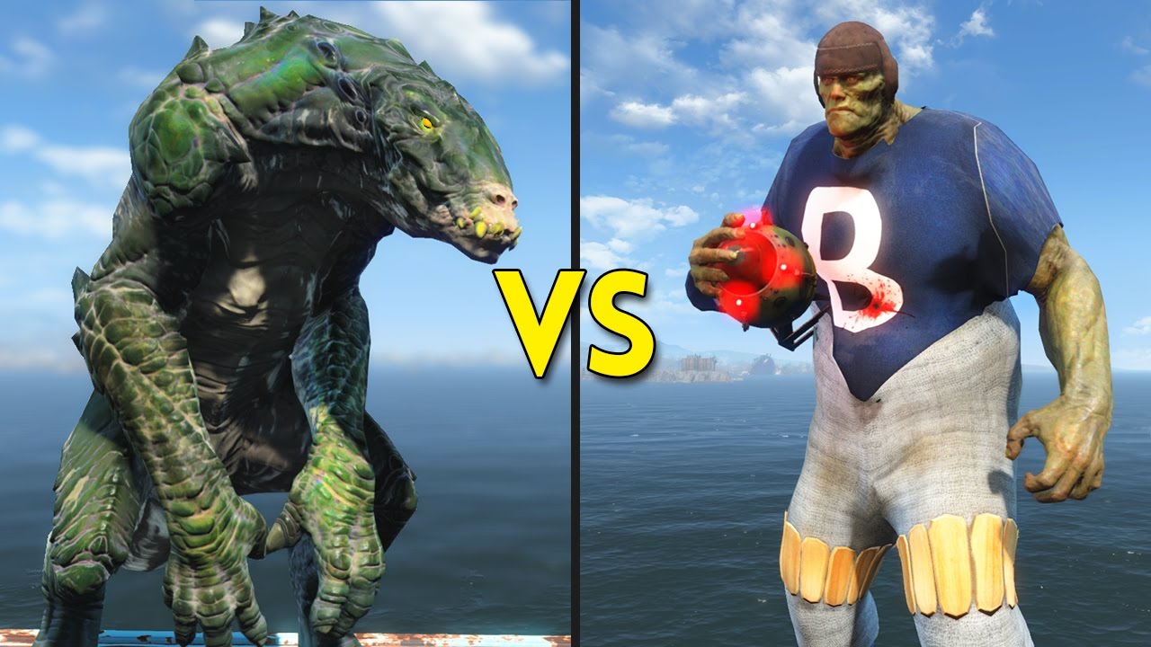 Fallout 4 - 75 FOOTBALL MUTANTS vs 25 GATORCLAWS - Battles #61