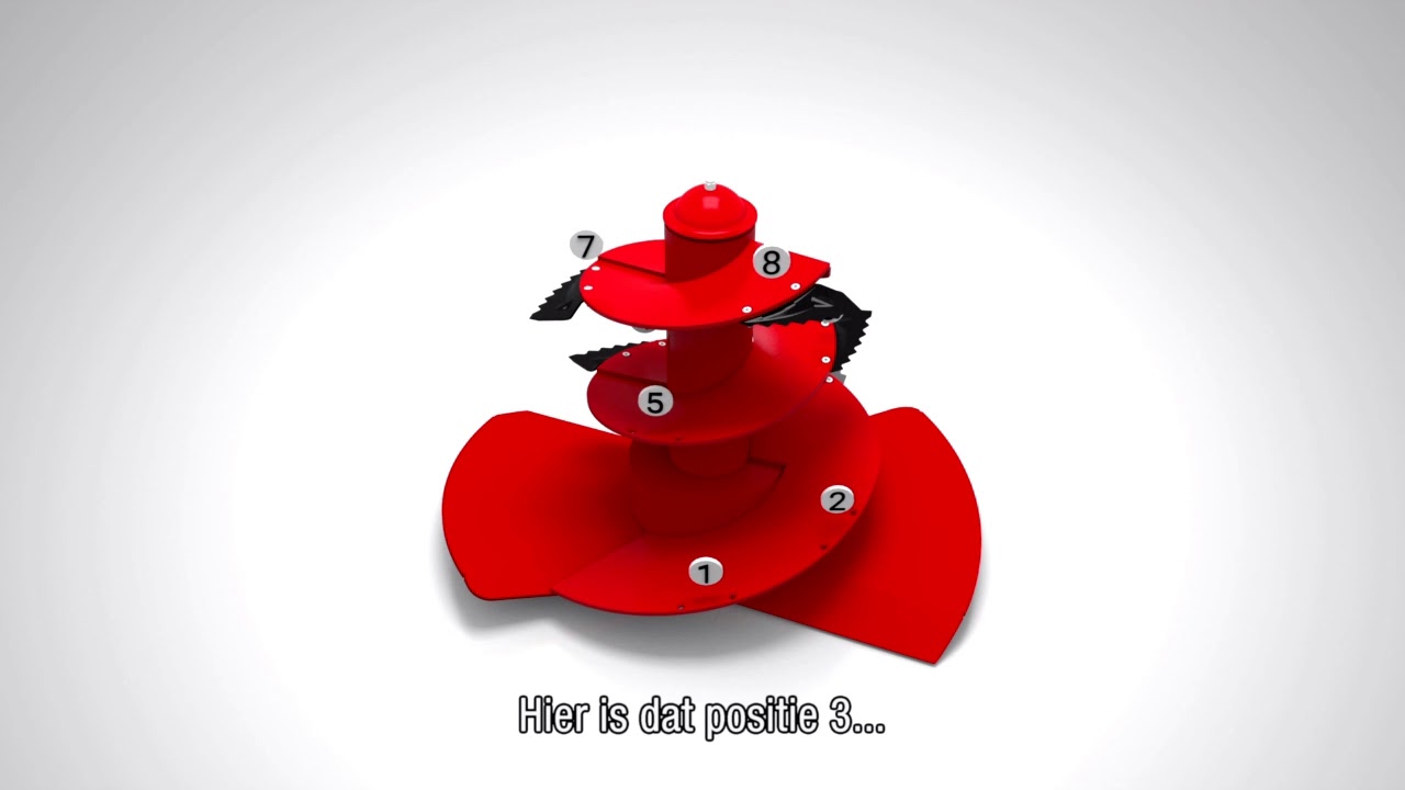 Op deze posities horen de vijzelmessen in je voermengwagen