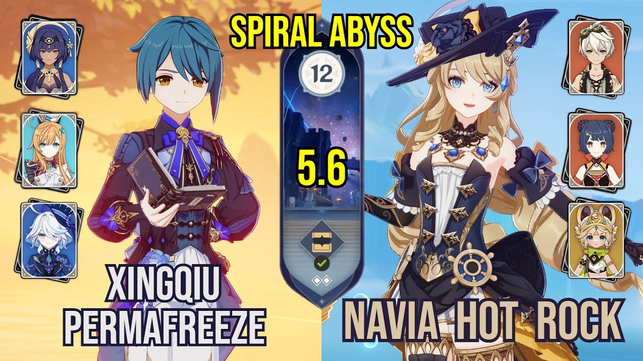 C6 Xingqiu Permafreeze + C0 Navia Hot Rock | Spiral Abyss 5.6 | Genshin Impact