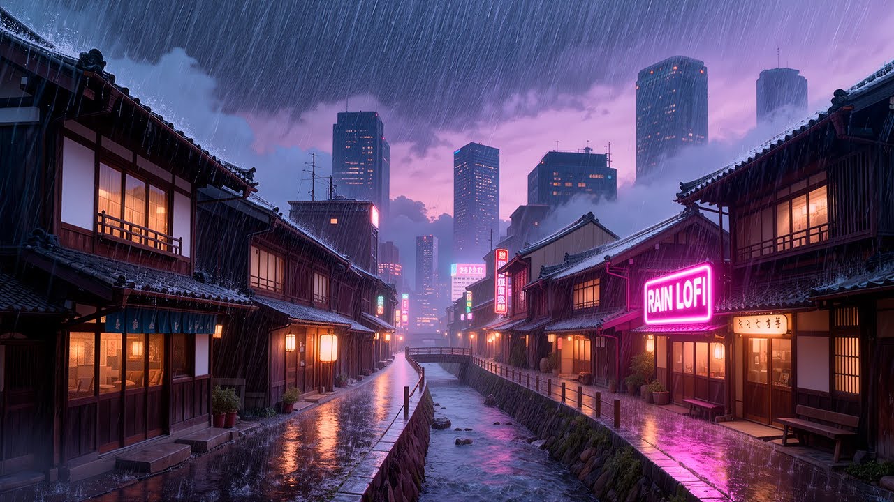 90s Rain Lofi Chill 🌧️ Calm Chillhop Beats for Focus & Relax and Study - 12 Hours Chill Mix