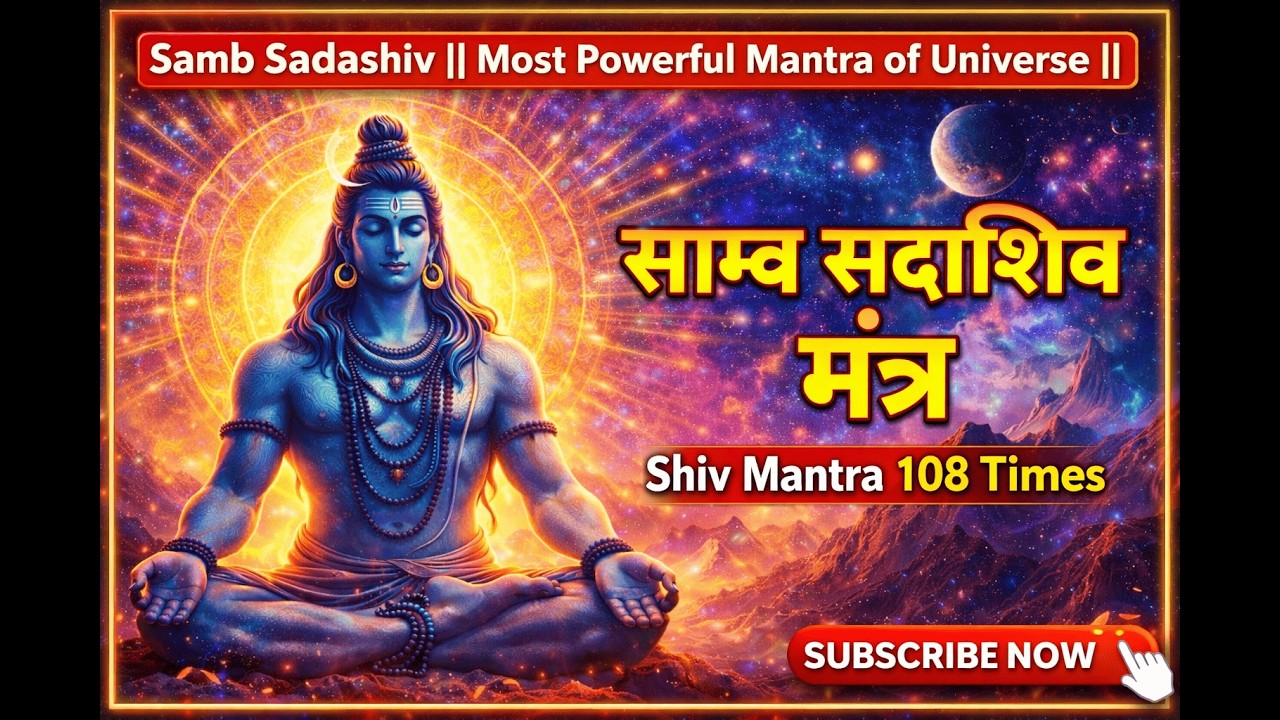 Samb Sadashiv Mantra 108 Times 🔱 | Most Powerful Shiv Mantra of Universe | साम्ब सदाशिव मंत्र