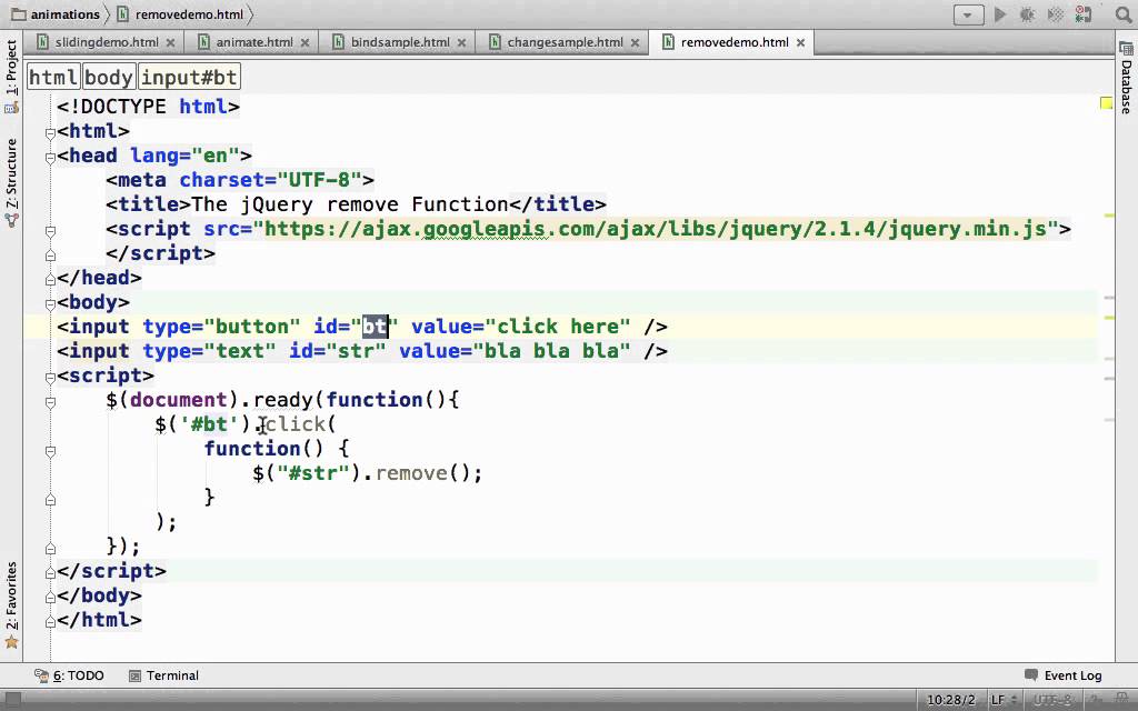 The jQuery remove Function