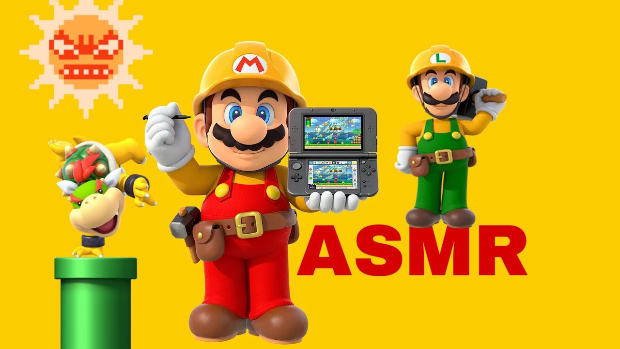 Midnight with my new Nintendo 3ds taps with Mario Maker