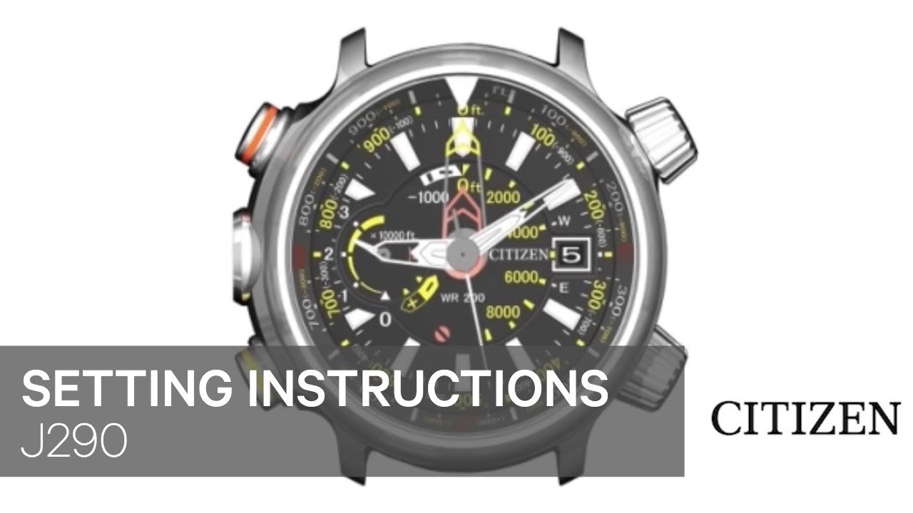 Citizen Watch Setting Instruction — J290
