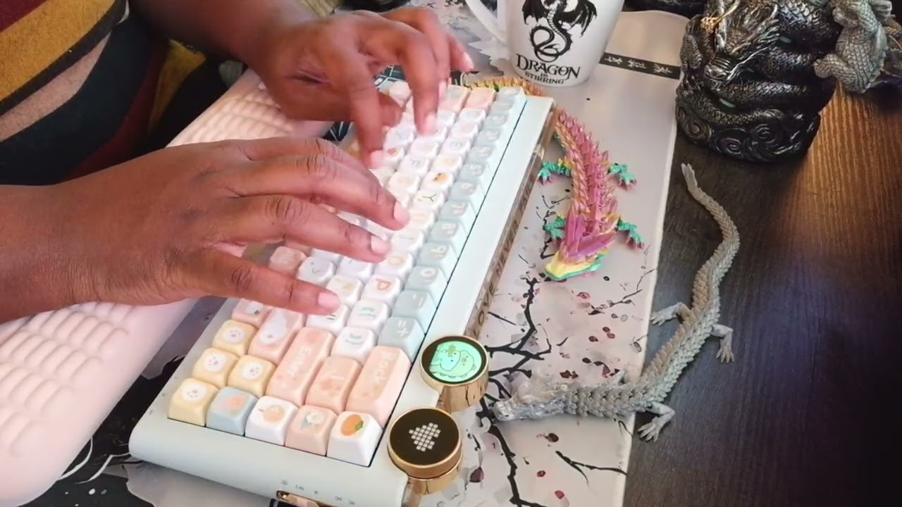Dragon Den ASMR Typing #26   Relaxing  ASMR typing with no talking   FOPATO D68