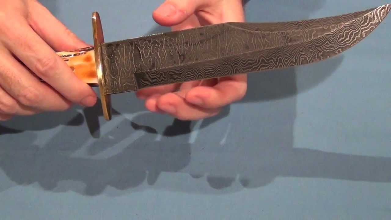 Bear & Son Damascus American Bowie Model 502D