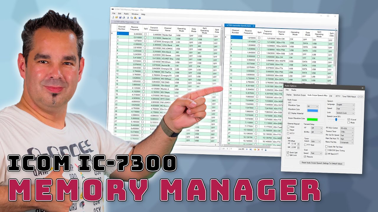 Icom IC-7300 💻 KB3HHA Memory Manager