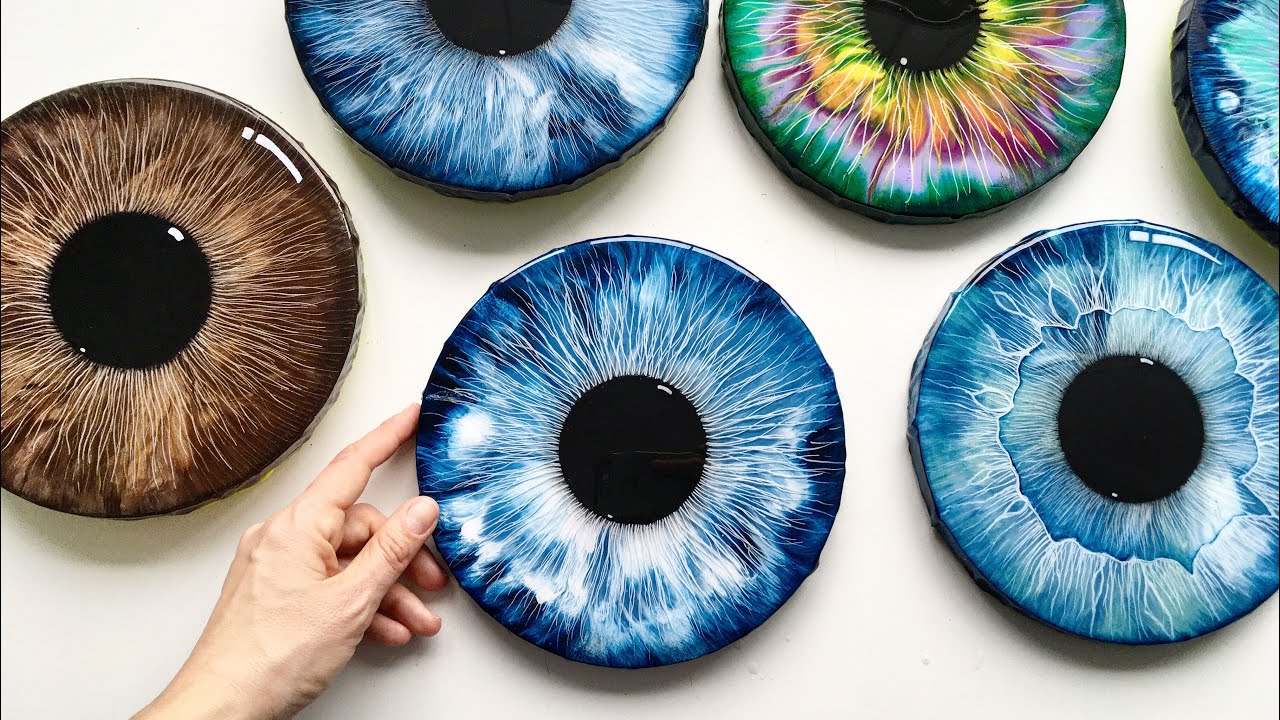 #168 Пошаговая акриловая заливка ГЛАЗ #fluidart #acrylicpouring #painting #eyes