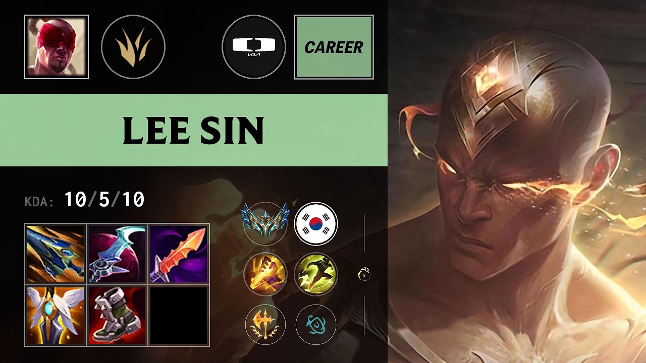 (DK Career) Lee Sin Jungle vs Kindred - KR Challenger Patch 26.16