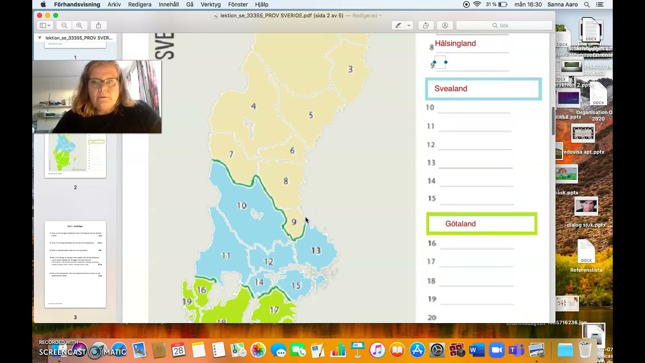 Sfi, kurs B, kurs C, kurs D, Sveriges landskap, geografi, Sverige, landskap