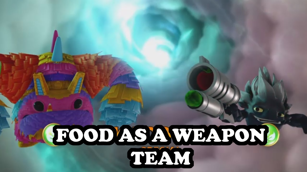 Skylanders Imaginators - Pain-Yatta & Dark Food Fight GAMEPLAY - FOOD AS A WEAPON TEAM